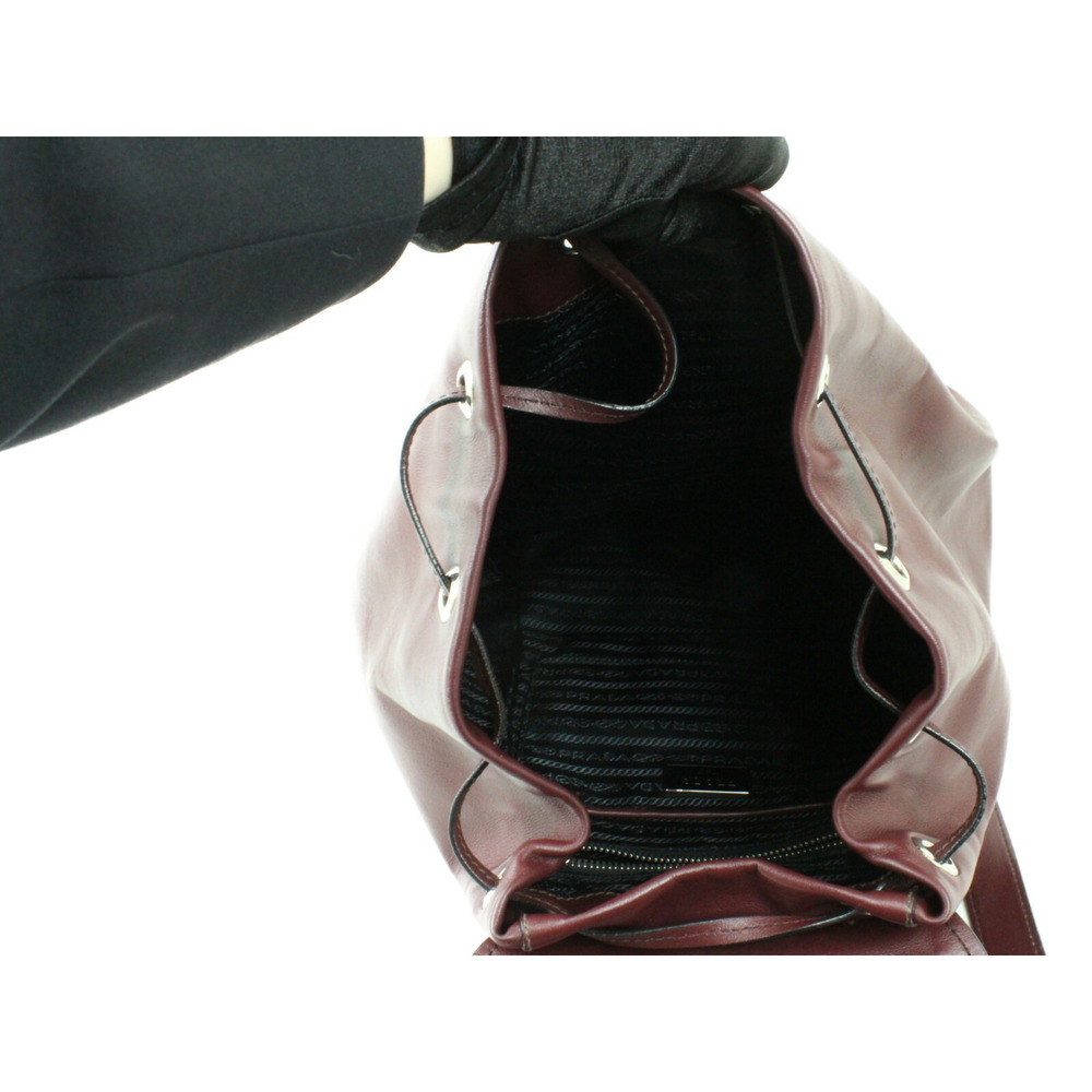 Prada Leather Convenient Backpack Backpack Red - Picture 5 of 7